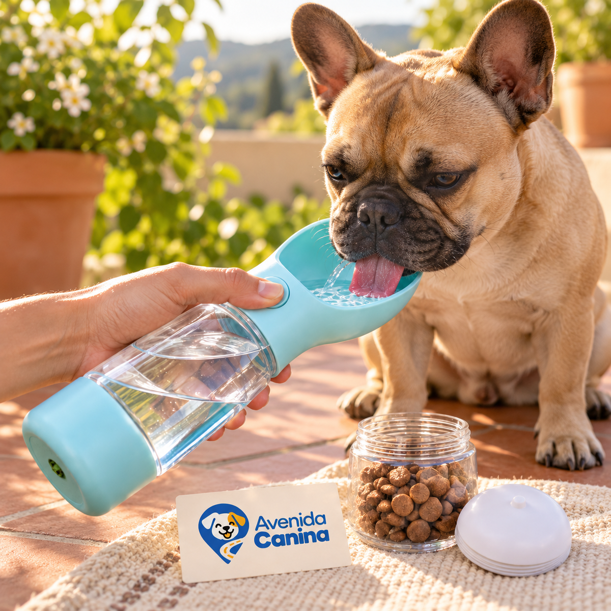 Compartimento de alimento del bebedero portátil Avenida Canina
